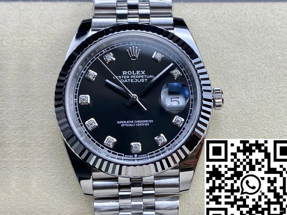 Clean M126334-0012 Dial Black Datejust Rolex Factory 1026